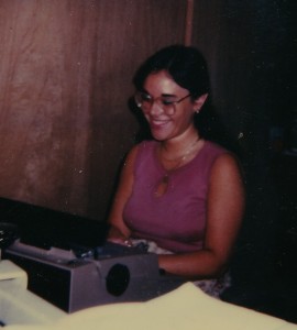 Leslie at Typewriter
