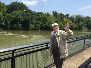 William Goldsmith on 97th birthday at the Coosa Lock